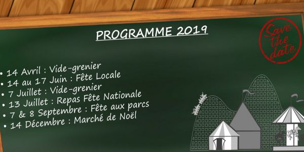 Programme 2019 Comité des fêtes